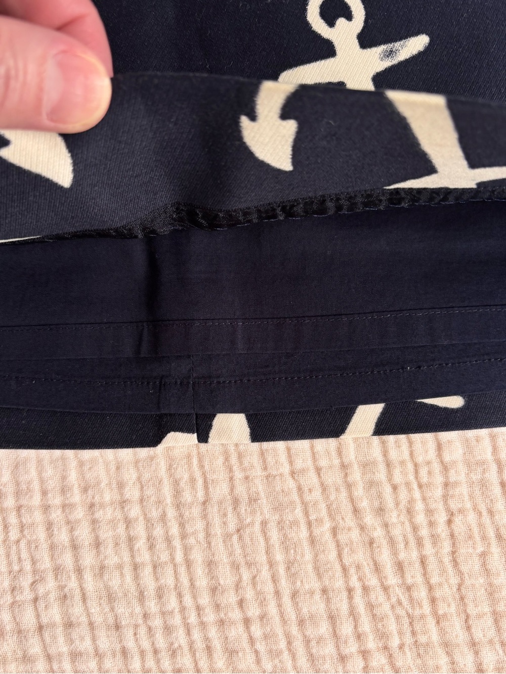 J. Crew Dizzy Anchor nautical navy white anchor skirt sz 6 - Picture 4 of 5